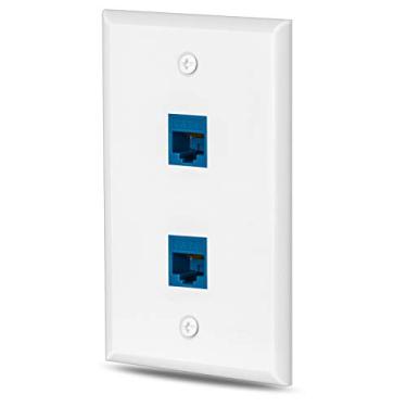 Imagem de Eaasok Placa de Rede Ethernet 2 Portas CAT6 RJ45 Fêmea para Fêmea, Compatível com Cat7 Cat6 Cat5 Cat5e, Azul