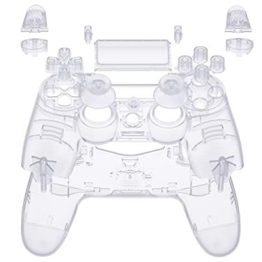 Imagem de eXtremeRate Conjunto completo de capa personalizada para controle PS4 CUH-ZCT2, transparente, para controle PS4 Slim Pro - SP4QM02-EXR