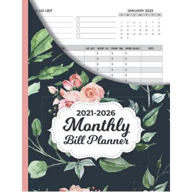 Imagem de Monthly Bill Planner and Organizer 2021-2026: Expense Tracker Notebook: 5 Years Calendar (October 2021 to December 2026) Ledger For Bills, 133 Pages (8.5x11" Inches) Monthly Expenses Book