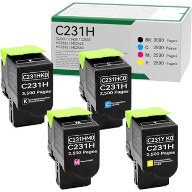 Imagem de SAIBOYA C231Hk0 C231Hc0 C231Hm0 C231Hy0 Substituição de Cartucho de Toner Remanufaturado de Alto Rendimento para Cartucho C2325 C2425 C2535 Mc2325 Mc2425 Mc2535 Mc2640