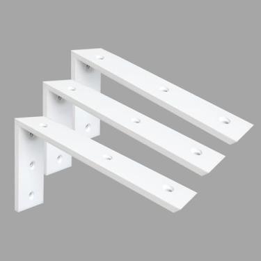 Imagem de Walwe Suporte De Bancada, Pacote Com 3 Unidades, 12", Resistente, 3/8" De Espessura, Suporte De Bancada Em Granito Branco, 12" X 6" X 2,5" De Prateleira, Suporte Em L, Corbels De Lareira Para Bancadas