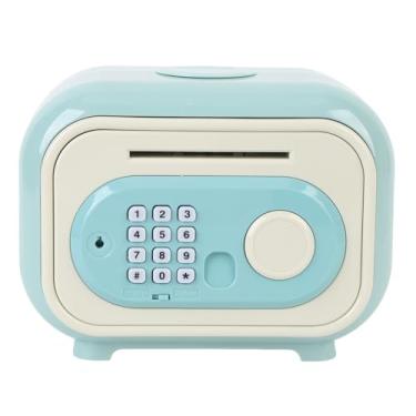 Imagem de Cofrinho Infantil, Cofrinho Infantil, Caixa de Economia de Senha Inquebrável, Rolamento Automático, Cofrinho Eletrônico Seguro para Meninos e Meninas Com Adesivo (Verde)
