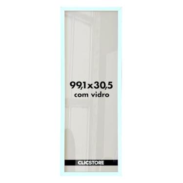 Imagem de Moldura para Quebra Cabeça Grow Puzzle 1500 peças 30,5x99,1 cm com Vidro Decoração Interiores Parede Sala Escritório (Branco)