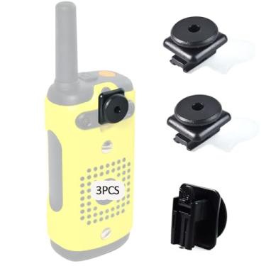 Imagem de HYS Clipe de suporte de botão redondo de substituição PMLN7720AR Clipe de cinto para Motorola Talkabout Raido T400 T402 T460 T461 T465 T470 T480 T500 T600 T605 Walkie Talkie