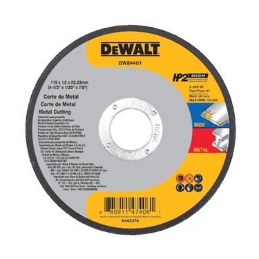 Imagem de Disco De Corte Inox Hp2 4-1/2x1,0mmx7/8 DW84401 DeWalt - Unica Unico