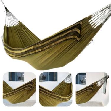 Imagem de Rede De Dormir Descanso Grande Casal Jeans Algodão - Itens Casa Têxtil