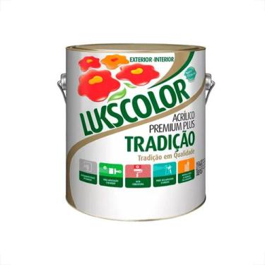 Imagem de Tinta latex lukscolor tradicao acrilico fosco 3600ml branco