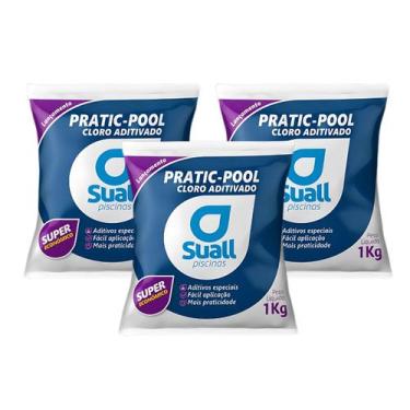 Imagem de KIT Cloro Suall Pratic pool Tratamento Sanitizante Piscina 3KG