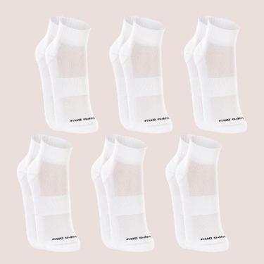 Imagem de Kit 6 Meia Lupo Dry Academia Corrida Cano Médio Poliamida, Branco, 41 