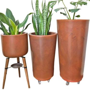 Imagem de Trio de Luxo Vaso Planta Para Sala Grande Decoração Interna - Alpe & A
