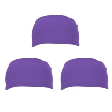 Imagem de PATIKIL Bandanas esportivas masculinas 17,78 cm x 10,16 cm, 3 faixas de suor para corrida, absorção de suor, para mulheres, treino, basquete, ioga, academia, roxo