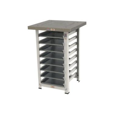 Imagem de Conjunto De Bancada 8 Níveis Para PRP-004 Com 4 Assadeiras Lisas E 4 Perfuradas 35x35 Progás