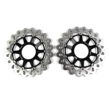 Imagem de 1 par de discos de freio dianteiros flutuantes de rotores compatíveis com Honda CBR1000RR Non-ABS 2008-2016, CBR1000RR SP Non-ABS 2014-2016, peças de acessórios de motocicleta pretas