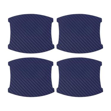 Imagem de INFINAUTO Protetor contra arranhões de maçaneta de porta de carro 3D, película protetora de maçaneta de porta de carro 90 x 100 mm, azul, 4 peças