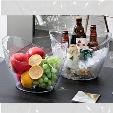 Imagem de Kit 2 Balde Com Alça Para Gelo Garrafa 3,9L Transparente TopH. - Pra v