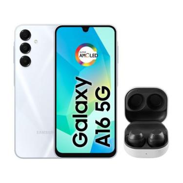 Imagem de Smartphone Samsung Galaxy A16 256GB Cinza - 5G 4GB RAM + Galaxy Buds F