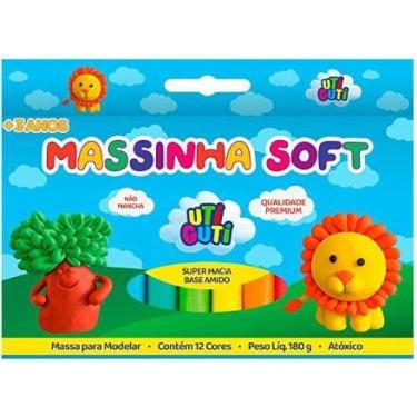 Imagem de Massinha De Modelar Soft 180g c/12 Cores - UTIGUTI