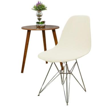 Imagem de Kit 8 Capa Cadeiras de Jantar Eiffel Creme Mesa Decorada - Charme do D