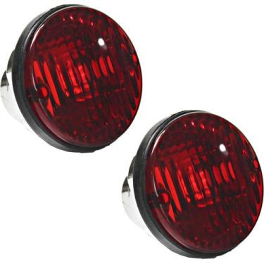 Imagem de KIT 2 Lanterna Traseira Freio Caminhão Baú Ônibus 9.5cm - Multilight