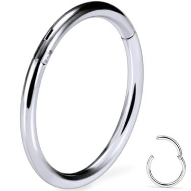 Imagem de Uzgtvy 20G 18G 16G Anéis de nariz de titânio argolas G23 anéis de nariz articulados septo clicker helix daith torre cartilagem tragus brincos segmento anel lábio piercing joias para mulheres homens 8