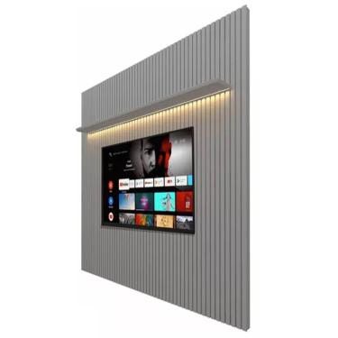 Imagem de Painel Nobre Sem Nicho 230cm para TV até 85 Polegadas com LED Gelius Cor - Cinza