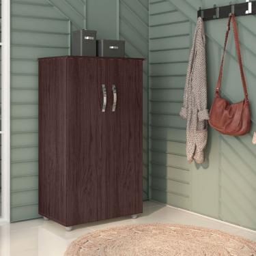 Imagem de Armário Multiuso Organizador Rosana 2 Portas mdp 60cm Cor Castanho - ajl Móveis