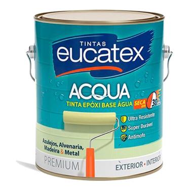 Imagem de Tinta Azulejo Branco Eucatex Base Agua 3,6lt Brilhante