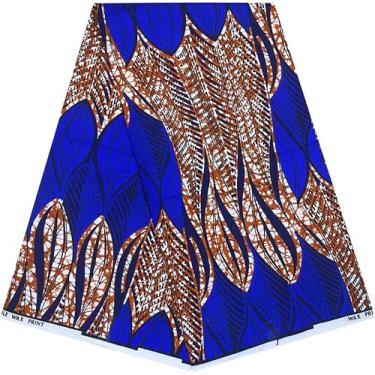 Imagem de HongyuAmy Tecido estampado africano Ankara Tribal Kente Wax 3 jardas material de poliéster (A10)
