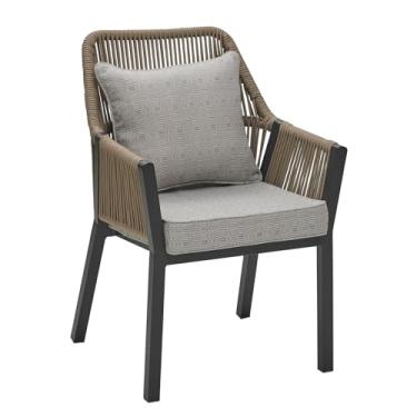 Imagem de Strickland Home Conjunto De Almofadas Para Assento Externo 19 X Polegadas, Resistente Ao Desbotamento, Móveis Pátio Com Almofada, Profundo E Encosto Capa Removível Cadeira, Sofá, Linho Cinza