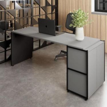 Imagem de Mesa Escrivaninha 170cm x 60cm e Armário 2 Portas F5 Office - F5 Offic