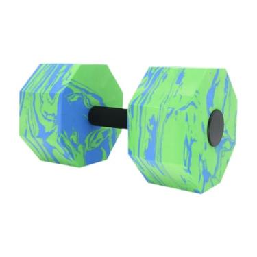 Imagem de oshhni Peso da água para exercícios de piscina Eva exercícios de espuma EVA para água, peso aeróbica, aeróbica aquática, halteres de água para iniciantes, Azul Verde