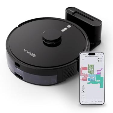 Imagem de Aspirador de Pó Robô Velds, 3 em 1, Wi-Fi, Mapeamento via App, Limpeza Multi-superfície, Recarga Automática, Zonas Proibidas, Limpeza em Y, Compatível com Alexa e Google, Bivolt