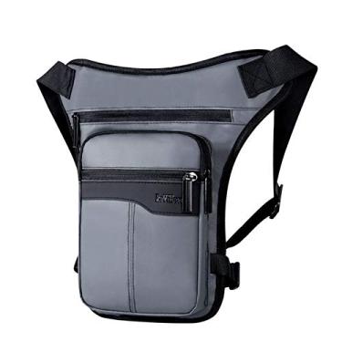 Imagem de Bolsa para caminhada e ciclismo, bolsa de cintura multifuncional, bolsa de perna casual para motocicleta, pochete de quadril à prova d'água, bolsa lateral para homens, bolsa de cintura casual para