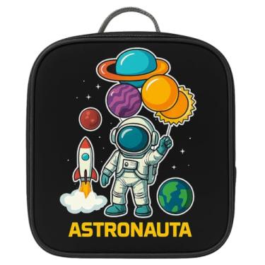 Imagem de Lancheira Térmica Infantil Escolar Masculina Menino Reforçada Juvenil Grande Astronauta Bolsa