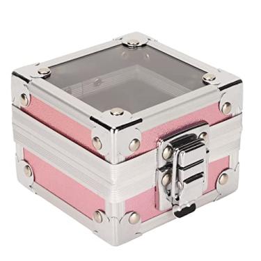 Imagem de Suporte de broca de unha à prova de poeira, suporte de broca de 3 camadas, esponja de rebite de reforço para casa rosa