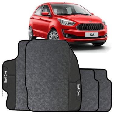 Imagem de LINDO JOGO TAPETE 4 PEÇAS CARRO AUTOMOTIVO  NA COR RPETO Ford Ka e Ka+