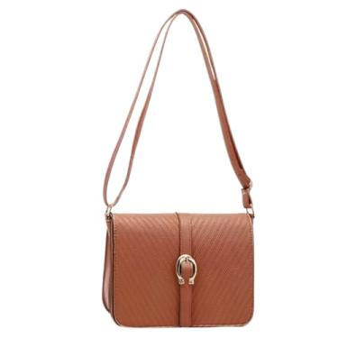 Imagem de Bolsa Feminina Compacta Celular Carteira Transversal (Marrom)