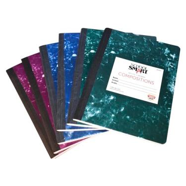 Imagem de School Smart 1467045 Caderno de composição, 100 folhas, 24 x 19 cm, (pacote com 6) - Branco