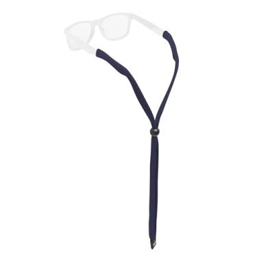 Imagem de Chums Retentor de algodão com armação grande original – Porta-óculos unissex para óculos de sol e óculos – ajuste ajustável, lavável e feito nos EUA (ponta grande, azul marinho)