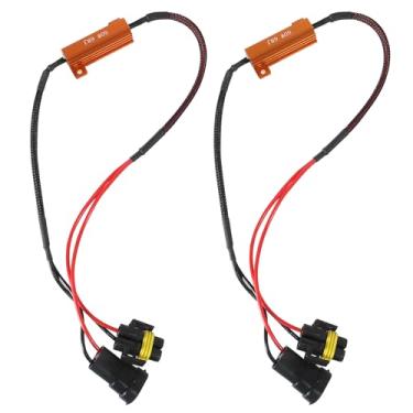 Imagem de 2 peças H7 Resistores de Carga Adaptador Kits de Resistores de Carga Relé Adaptador de Chicote Resistor de Carga para Luzes de Neblina Código de Erro Anti-Hyper Flash (H7 50W)