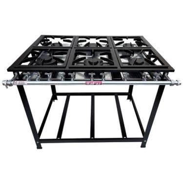 Imagem de Fogão Industrial de Piso 6 Bocas Baixa Pressão QSQD Itafaz - Itabrás