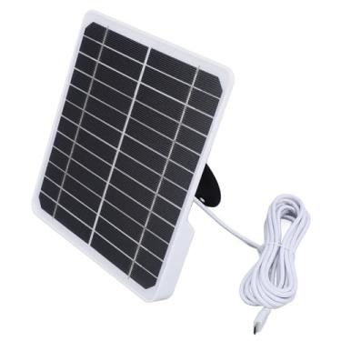 Imagem de Painel Solar de 20w Painel Solar 5V Painel Solar de Parede Monocristalina IP68 à Prova D'água Com um Cabo de 9,8 Pés de Carregamento Rápido para Câmera de Segurança Alimentador