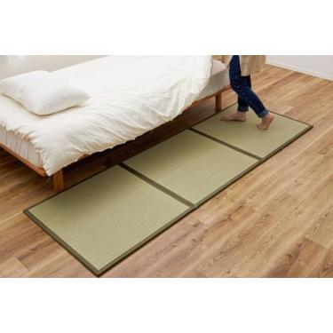 Imagem de パレットライフ PaletteLife Tapete de tatame dobrável conectado com 3 painéis, verde, 29,5 x 88,6 x 0,4 polegadas (75 x 225 x 1,1 cm)
