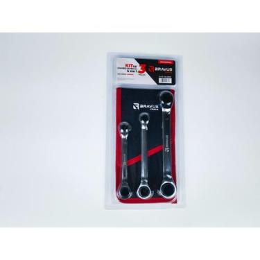 Imagem de Kit de chaves de catraca 4 em 1 com 3 pcs - Bravus Force