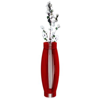 Imagem de Vaso De Chão Decorativo Grande Obelisco Mdf Marrom