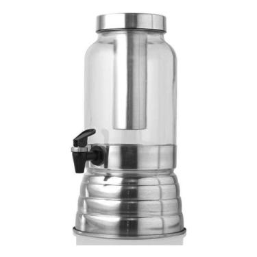 Imagem de Suqueira Com Porta Gelo 3 Litros Polida Alumínio E Vidro - Analeni