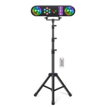 Imagem de Barra de Luzes DJ Telbum 5 em 1 com Suporte - Ativada por Som