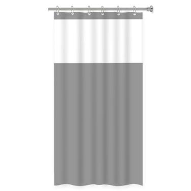Imagem de Cortina para Box de Banheiro em PVC com Visor 1,38m x 1,98m Impermeável Antimofo (Cinza)