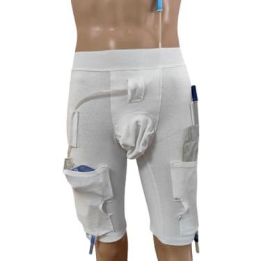 Imagem de WEEOATAR Bolsa de nefrostomia, suporte de bolsa de perna de cateter, dispositivo de estabilização de cateter para Foley, nefrostomia, cateteres suprapúbicos e biliares comporta (2) sacos de