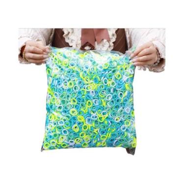 Imagem de Elásticos De Cabelo Coloridos Para Crianças, 100/300/500 Unidades, Laç